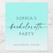 Ombre Junggeselinnen-Abschied Wine Fevor Labels Weinetikett (Einzelnes Label)