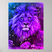 *~* Ombre Künstlerisch Artistic Celestial LION AP2 Poster (Vorne)