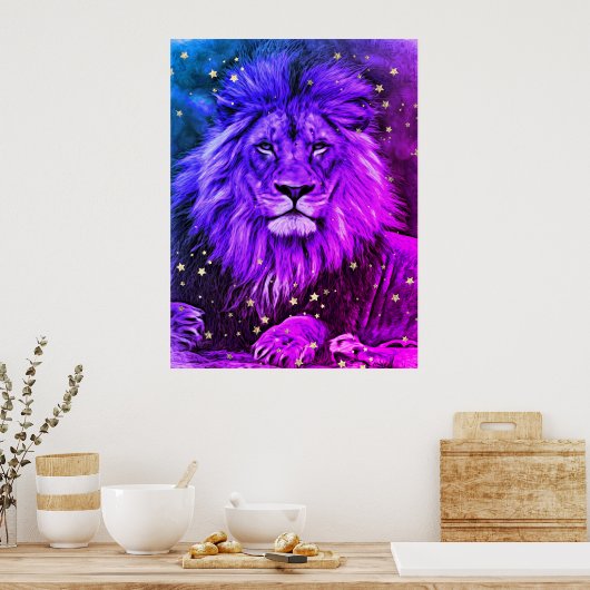 *~* Ombre Künstlerisch Artistic Celestial LION AP2 Poster (Küche)