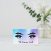 *~* OMBRE Lashes QR Brows Extensions Glitzer Visitenkarte (Stehend Vorderseite)