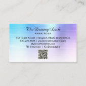*~* OMBRE Lashes QR Brows Extensions Glitzer Visitenkarte (Rückseite)