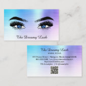 *~* OMBRE Lashes QR Brows Extensions Glitzer Visitenkarte (Vorne/Hinten)