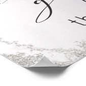 Ombre Lavender Cards & Gifts Wedding Table Sign Poster (Ecke)