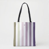 Ombre Lavender Field Strip & Personalisiert Monogr Tasche (Vorderseite)