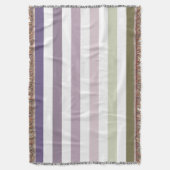 Ombre Lavender Field Stripe Lila und grün Decke (Vorderseite Vertikal)