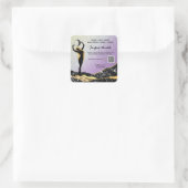 *~* Ombre Lavender Goddess Intention Zauberspruch  Quadratischer Aufkleber (Tasche)