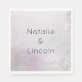 Ombre Lavender Lila Luxe Wedding Monogram Dinner Serviette (Vorderseite)