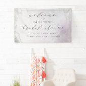 Ombre Lavender Lila Silver Brautparty Willkommen Banner (Insitu)