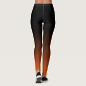 Ombre Leggings - schwärzen Sie in orange Rot (Rückseite)