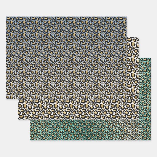 Ombre Leopard Prints Geschenkpapier Set (Set)