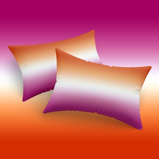 Ombre Lesbian Pride Flag Orange Pink Gradient Kissenbezug