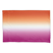 Ombre Lesbian Pride Flag Orange Pink Gradient Kissenbezug (Vorderseite-Links)
