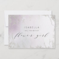 Ombre Light Lila Frost Flower Girl Vorschlag Card