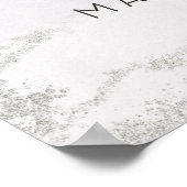 Ombre Light Lila Silver Foil Luxe Guestbook Signe Poster (Ecke)