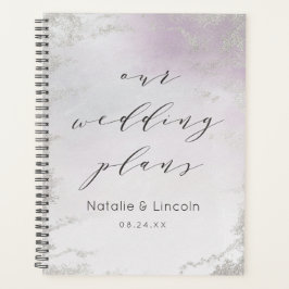 Ombre Light Lila Silver Foil Mattiert Wedding Planer