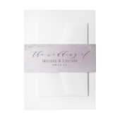 Ombre Light Lila Silver Foil Wedding Monogram Einladungsbanderole (Vorderseite Beispiel)