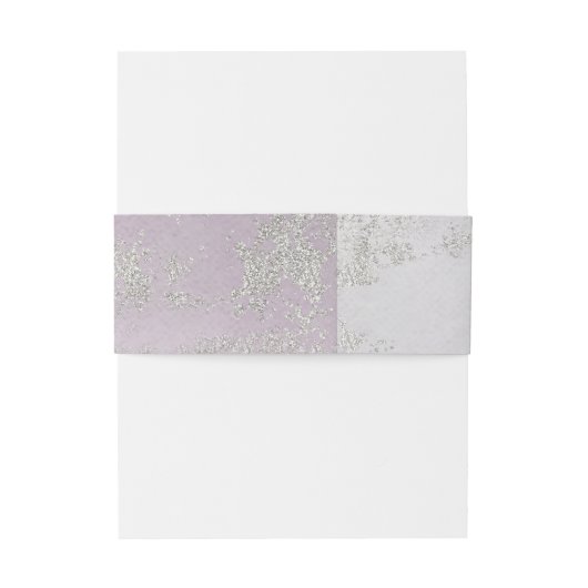 Ombre Light Lila Silver Foil Wedding Monogram Einladungsbanderole (Rückseitenbeispiel)