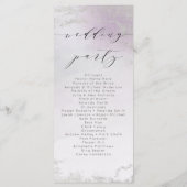 Ombre Light Lila Silver Foil Wedding Zeremonie Programm (Rückseite)