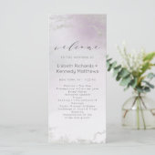 Ombre Light Lila Silver Foil Wedding Zeremonie Programm (Stehend Vorderseite)