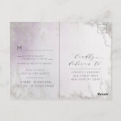 Ombre Light Lila Silver Wedding Meal Choice UAWG Postkarte (Rückseite)
