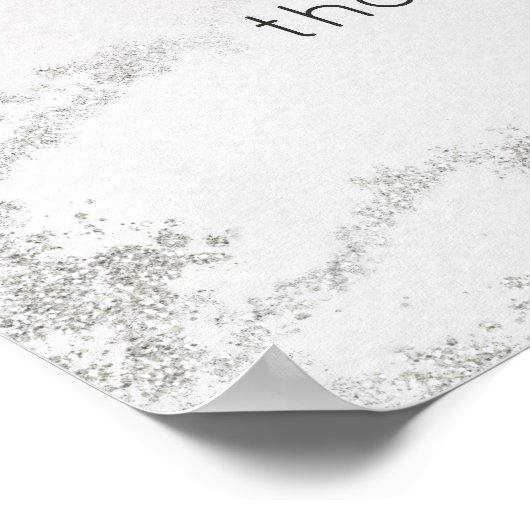 Ombre Light Lila Silver Wedding Willkommenszeichen Poster (Ecke)
