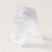 Ombre Light Lila Silver Wedding Zeremony Program (Rückseite)