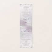 Ombre Light Lila Silver Wedding Zeremony Program (Außenseite Aufgefaltet)