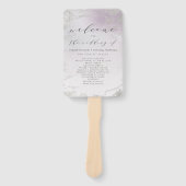 Ombre Light Lila Silver Wedding Zeremony Program Fächer (Vorderseite)