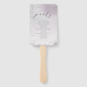 Ombre Light Lila Silver Wedding Zeremony Program Fächer (Rückseite)