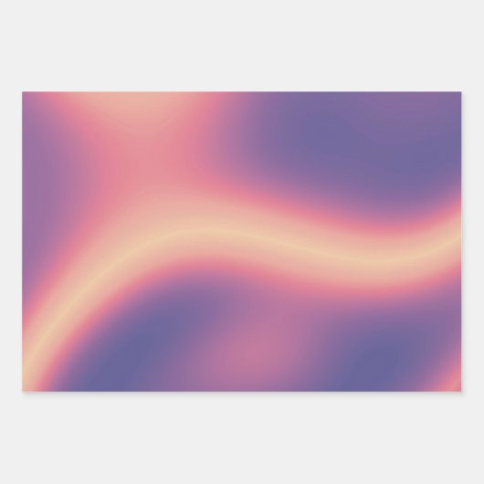 Ombre Lila-gelb-rosa-Muster Geschenk Geschenkpapier Set (Vorderseite 3)