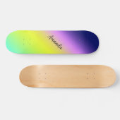 Ombre lila gelbe Frühlingsfarben Skateboard (Horizontal)