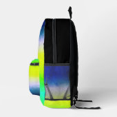 Ombre lila-gelbe Frühlingsfarbenrippe Bedruckter Rucksack (Rechts)