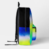 Ombre lila-gelbe Frühlingsfarbenrippe Bedruckter Rucksack (Links)