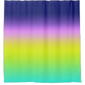 Ombre lila-gelbe Frühlingsfarbenrippe Duschvorhang (Vorderseite)