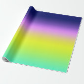 Ombre lila-gelbe Frühlingsfarbenrippe Geschenkpapier (Ungerollt)