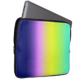 Ombre lila-gelbe Frühlingsfarbenrippe Laptopschutzhülle (Vorne Rechts)