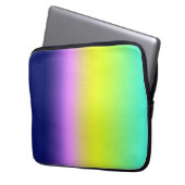 Ombre lila-gelbe Frühlingsfarbenrippe Laptopschutzhülle (Vorderseite Links)
