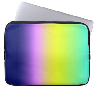 Ombre lila-gelbe Frühlingsfarbenrippe Laptopschutzhülle