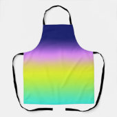 Ombre lila-gelbe Frühlingsfarbenrippe Schürze (Vorderseite)