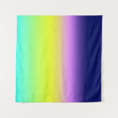 Ombre lila-gelbe Frühlingsfarbenrippe Wandteppich (Vorderseite (Horizontal))