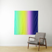 Ombre lila-gelbe Frühlingsfarbenrippe Wandteppich (Beispiel (Horizontal))