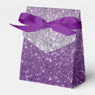 Ombre Lila Glitter Look Geschenkschachtel