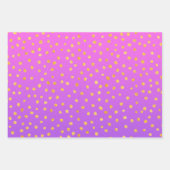 Ombre Lila Gold Confetti Dots Muster Geschenkpapier Set (Vorderseite)