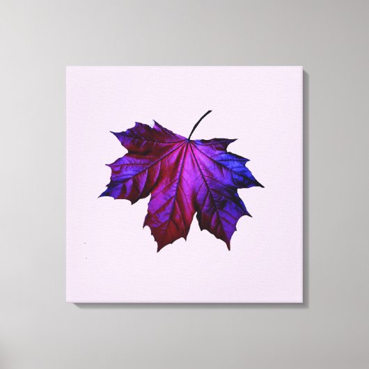 Ombre Lila Leaf-Druck auf gestufte Leinwand (Vorderseite)