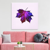 Ombre Lila Leaf-Druck auf gestufte Leinwand (Insitu (Wohnzimmer))
