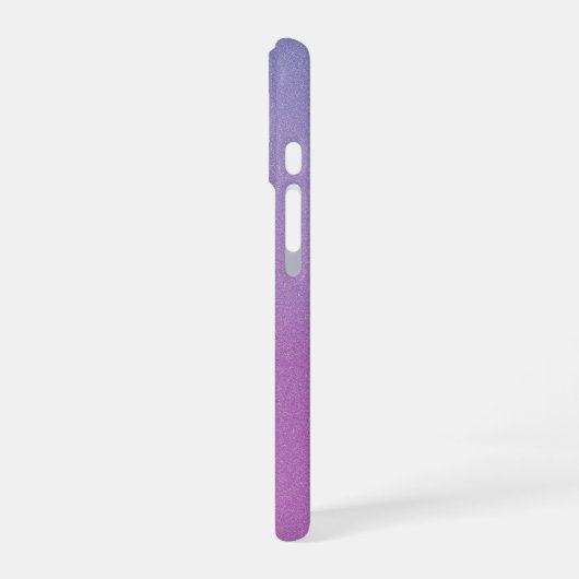 Ombre Lila Personalize Quote & Name iPhone Fall 16 Hülle (Linke Seite)