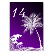 OMBRÉ LILA TROPENSIERE-PALMS-Tafel Tischnummer (Rückseite)