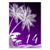 OMBRÉ LILA TROPENSIERE-PALMS-Tafel Tischnummer (Vorderseite)