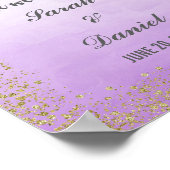Ombre Lila und Gold Welcome Poster Print (Ecke)