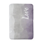 Ombre Lila und grau Liebe Graceful Gradient Badematte (Vorderseite Vertikal)